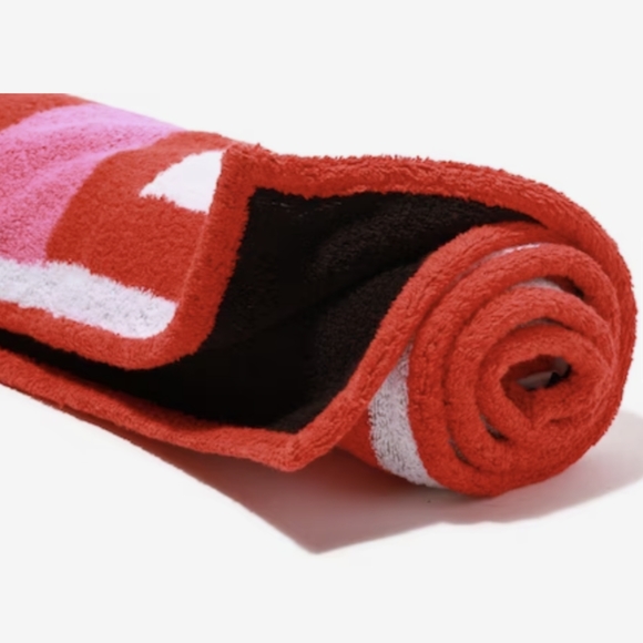 NWT Bottega Veneta Collage Beach Towel Red Pink White Color - Picture 2 of 7